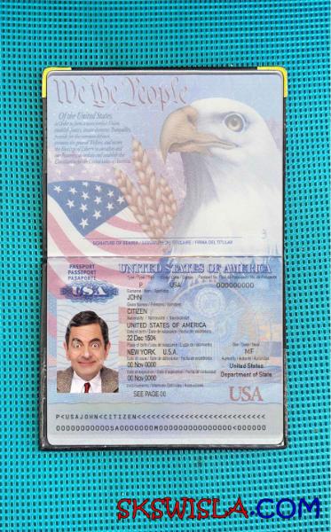 USA paszport 2007-2022 wygląd zdjęcia pliki PSD, skan i fotografowany obraz